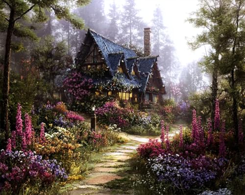LFYNIORS Kreuzstich-Sets Blumenhäuschenlandschaft 14Ct Diy Stickset Gestempelte Kreuzstich-Kits Handarbeiten Muster Für Anfänger Home Decor 50x70cm LFYNIORS Kreuzstich-Sets Blumenhäuschenlandschaft 14Ct Diy Stickset Gestempelte Kreuzstich-Kits Handarbeiten Muster Für Anfänger Home Decor 50x70cm von LFYNIORS