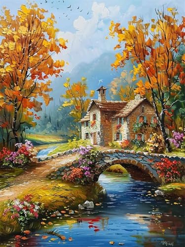 LFYNIORS Kreuzstich Stickpackungen Vorgedruckt Pastorales Landhaus Ölgemälde 14Ct Diy Vorgedruckt Stickbilder Stickset Handwerk Home Decor Starter-Set Für Wandkunst-Heimdekoration 80x100cm LFYNIORS Kreuzstich Stickpackungen Vorgedruckt Pastorales Landhaus Ölgemälde 14Ct Diy Vorgedruckt Stickbilder Stickset Handwerk Home Decor Starter-Set Für Wandkunst-Heimdekoration 80x100cm von LFYNIORS