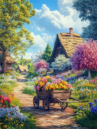 LFYNIORS Stickset Kreuzstich Anime Land Bauernhaus 14Ct Diy Vorgedruckt Stickbilder Stickset Handwerk Home Decor Starter-Set Für Wandkunst-Heimdekoration 80x100cm LFYNIORS Stickset Kreuzstich Anime Land Bauernhaus 14Ct Diy Vorgedruckt Stickbilder Stickset Handwerk Home Decor Starter-Set Für Wandkunst-Heimdekoration 80x100cm von LFYNIORS