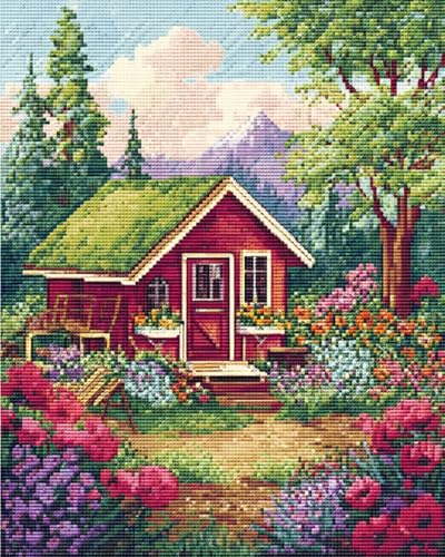 LFYNIORS Stickset Kreuzstich Märchenhaftes Waldhäuschen 14Ct Diy Vorgedruckt Stickbilder Stickset Handwerk Home Decor Starter-Set Für Wandkunst-Heimdekoration 80x100cm LFYNIORS Stickset Kreuzstich Märchenhaftes Waldhäuschen 14Ct Diy Vorgedruckt Stickbilder Stickset Handwerk Home Decor Starter-Set Für Wandkunst-Heimdekoration 80x100cm von LFYNIORS