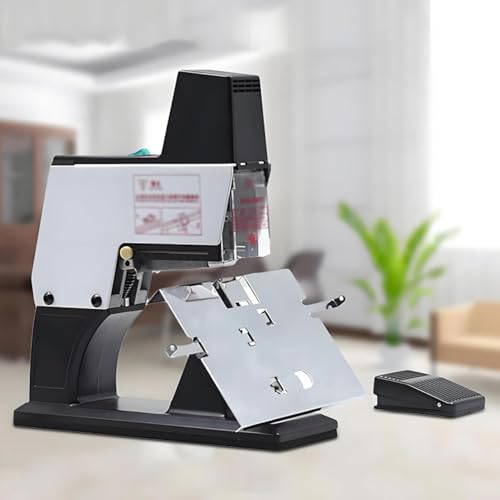 LFfwynog Schwere doppelseitige Bindemaschine, elektrische Flat-Top-Bindemaschine, 9 Druckstufen, einstellbare Flache und vertikale Bindung für die Bindung großer Mengen Single von LFfwynog
