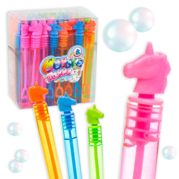 Großpack Einhorn Seifenblasen, 48 Stk, zum Anfassen, neonfarben Großpack Einhorn Seifenblasen, 48 Stk, zum Anfassen, neonfarben von LG-Imports