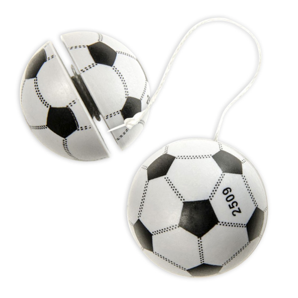 Kunststoff-Jo-Jo in Fußball-Form, 1 Stück, Ø 4cm von LG-Imports
