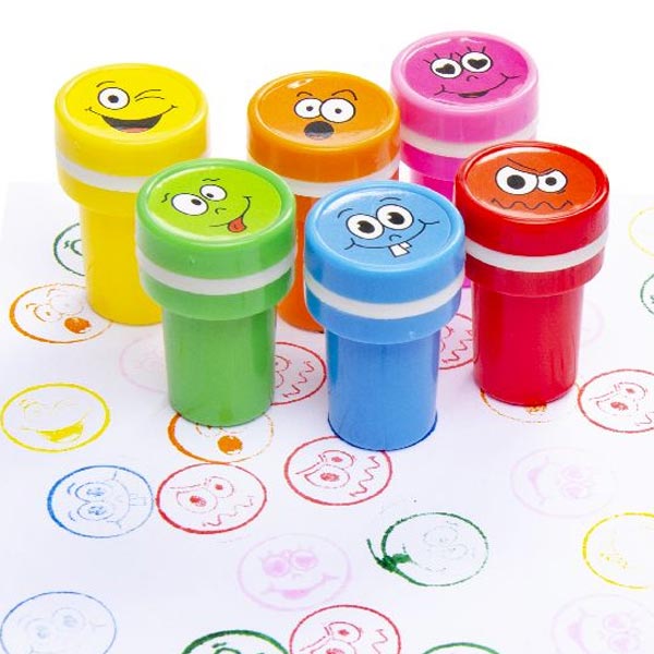 Lachgesicht Stempel, 1 Stk, 4cm, Kinderstempel, Mitgebsel Kindergeburtstag