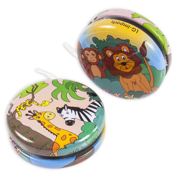 Metall-Yoyo, Dschungeltier-Motiv, 1 Stück, Mitgebsel zum Kindergeburtstag Metall-Yoyo, Dschungeltier-Motiv, 1 Stück, Mitgebsel zum Kindergeburtstag von LG Imports