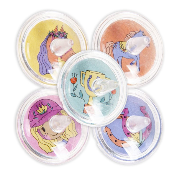 Mitgebsel - Pferde Kreisel aus Kunststoff, 12er Pack, 3,5 cm von LG-Imports