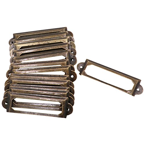 LGEGE Etikettenhalter im Vintage-Stil, für Büro, Bibliothek, Schublade, 60 x 17 mm, 30 Stück LGEGE Etikettenhalter im Vintage-Stil, für Büro, Bibliothek, Schublade, 60 x 17 mm, 30 Stück von LGEGE