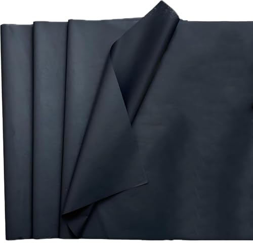LGIFUTMAX 120 Blatt Schwarz Seidenpapier,Tissue Papier 50cm x 35cm Bastelpapier Geschenkpapier für Geschenkverpackung Geburtstagsfeier Hochzeit Kunsthandwerk Babyparty Basteln Weihnachten von LGIFUTMAX