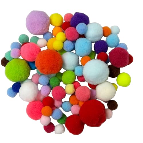LGIFUTMAX 700 Bunte Pompons zum Basteln 10mm-25mm Bunte Dunkle Filzkugeln Bunt Klein Mini Pompons Bunt Pompoms zum Basteln für Kinder und Erwachsene Dekorieren Verzieren Nähen DIY von LGIFUTMAX
