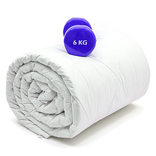 LGL Haushaltswaren Premium Gewichtsdecke mit Glasperlen Schwerkraftdecke 6kg Bettdecke schwere Decke Schlafgutdecke für Erwachsene von LGL Haushaltswaren