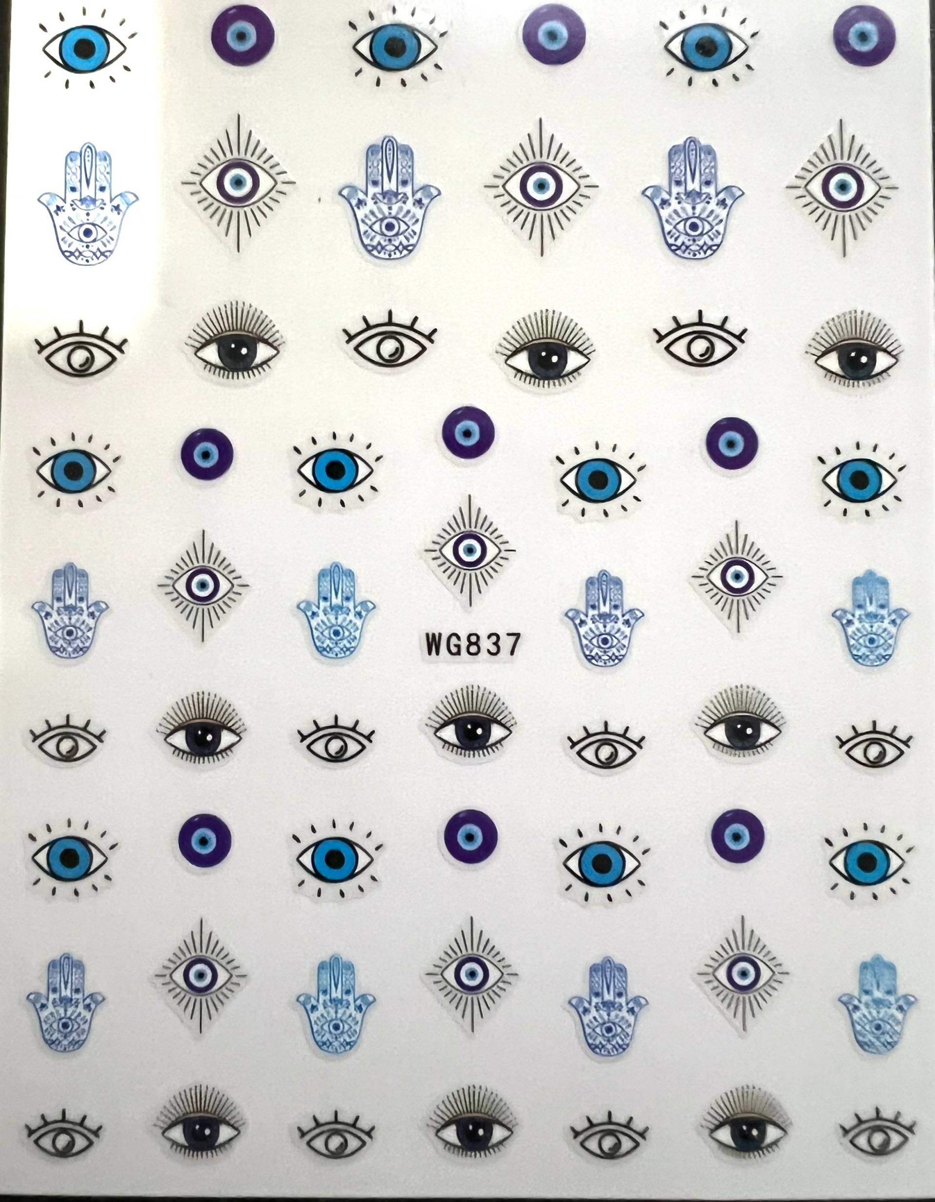 Hamsa/Evil Eye/Schutz Selbstklebende Nagel Abziehbilder/sticker Hamsa/Evil Eye/Schutz Selbstklebende Nagel Abziehbilder/sticker von LGNS