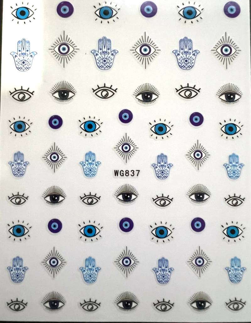 Hamsa/Evil Eye/Schutz Selbstklebende Nagel Abziehbilder/sticker von LGNS