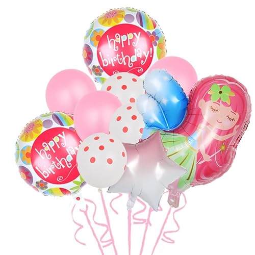 Geburtstag Party Dekoration, 10 Stück Fairy Foil Luftballon Mädchen Geburtstag Party Supplies Thema Party Luftballons Set Kinder Geburtstag Decoration für Baby Shower von LGQHCE