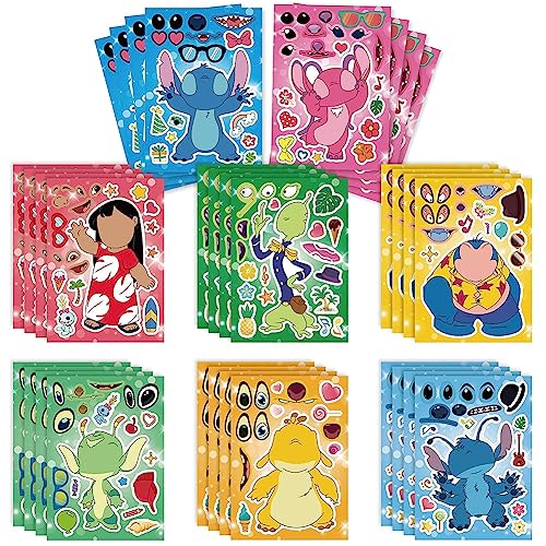 L-ilo&S-titch Aufkleber Stickers Wasserdicht, L-ilo & S-titch Aufkleber, L-ilo Stich Cartoon Aufkleber, für Kühlschrank Notebook Wasserflasche Gepäck Dekoration für Kinder von LGQHCE