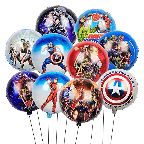LGQHCE Aveng-ers Geburtstag Deko Party Folienballon Dekoration Geburtstags Luftballons Marv-el Aveng-ers Thema Heliumballon Kindergeburtstag Party Supplies von LGQHCE