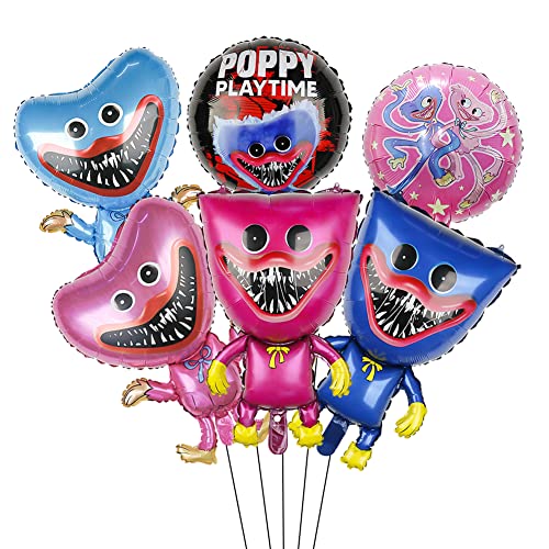 LGQHCE Huggy Wuggy Geburtstag Deko Folienballon Poppy Playtime Dekoration Geburtstags Party Luftballons Poppy Playtime Heliumballon Kindergeburtstag Party Supplies von LGQHCE