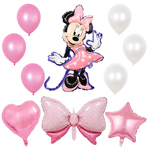 Minnie Folienballon Deko Geburtstagsparty, LGQHCE Minnie Geburtstag Luftballon Minnie Partydekoration Folienballon Deko Geburtstagsparty für Partydekorationen Geburtstag Dekoration Ballon 10PCS 1 von LGQHCE