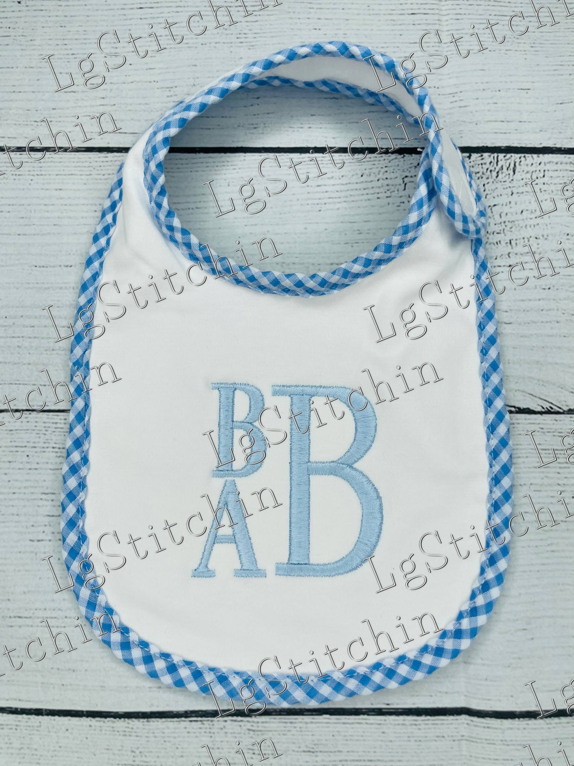 Mit Monogramm Lätzchen. Anfangslätzchen. Blau Vichykaro Zierlätzchen Benutzerdefinierte Lätzchen Baby Geschnitten Rosa Baumwollgeschenk Mit Monogramm Lätzchen. Anfangslätzchen. Blau Vichykaro Zierlätzchen Benutzerdefinierte Lätzchen Baby Geschnitten Rosa Baumwollgeschenk von LGStitchin