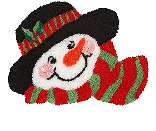 Knüpfteppich DIY WeihnachtenTapisserie Teppich Knüpfteppich Zum Selber Knüpfen Fußabtreter Teppich Knüpf-Sets Knüpfen Set Kreuzstich Set Für Kinder Und Erwachsene -Good Luck||52 * 38cm/20 * 15in von LGWG
