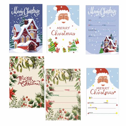 LGWJHCY Einladungen zur Weihnachtsfeier - Weihnachtsfeierzubehör mit, Weihnachtskarten Im Design Weihnachtsmann, Niedliche Animation Weihnachtsmann Einladung für Familienaktivitäten LGWJHCY Einladungen zur Weihnachtsfeier - Weihnachtsfeierzubehör mit, Weihnachtskarten Im Design Weihnachtsmann, Niedliche Animation Weihnachtsmann Einladung für Familienaktivitäten von LGWJHCY