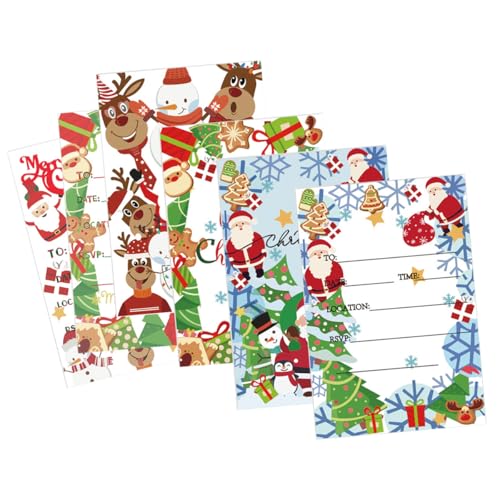 LGWJHCY Einladungen zur Weihnachtsfeier - Weihnachtskarten Im Design Weihnachtsmann, Weihnachtsfeierzubehör Einladungskarten mit Niedliche Weihnachtsmann Einladung für Familienaktivitäten LGWJHCY Einladungen zur Weihnachtsfeier - Weihnachtskarten Im Design Weihnachtsmann, Weihnachtsfeierzubehör Einladungskarten mit Niedliche Weihnachtsmann Einladung für Familienaktivitäten von LGWJHCY