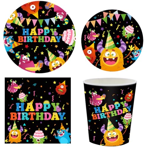 LGWJHCY Monster Thema Geschirr Set, Anime Geburtstag Party Supplies, Cartoon Monster Party Dekorationen, Kindergeburtstag Deko für Jungen und Mädchen, 10 Gäste LGWJHCY Monster Thema Geschirr Set, Anime Geburtstag Party Supplies, Cartoon Monster Party Dekorationen, Kindergeburtstag Deko für Jungen und Mädchen, 10 Gäste von LGWJHCY
