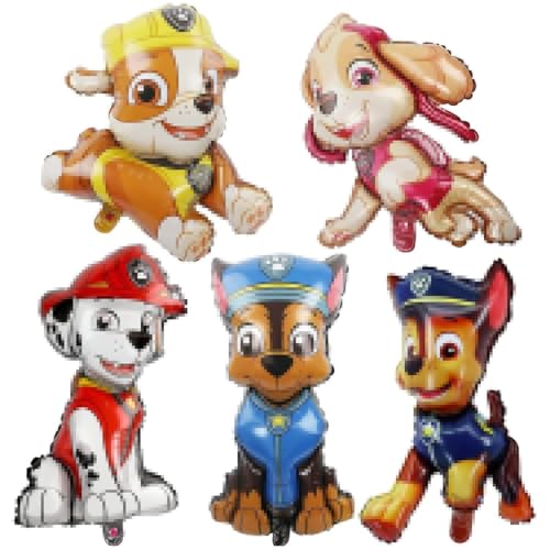 5 Stück Folienballon Hund Patrol, Hund Geburtstag Luftballons, Tiere Geburtstagsdeko Folienballons, Hund Geburtstagsdeko Ballons, XXL Foil Balloons Kindergeburtstag Deko für Jungen, Mädchen 5 Stück Folienballon Hund Patrol, Hund Geburtstag Luftballons, Tiere Geburtstagsdeko Folienballons, Hund Geburtstagsdeko Ballons, XXL Foil Balloons Kindergeburtstag Deko für Jungen, Mädchen von LGZIN