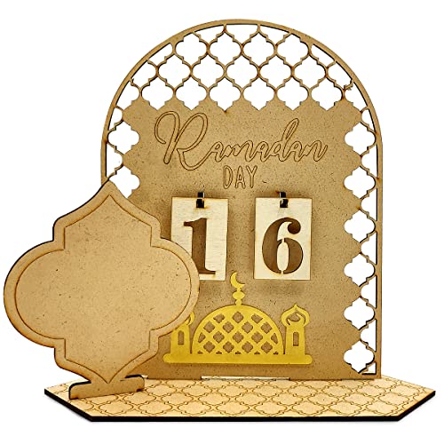 Ramadan Kalender aus Holz, Eid Mubarak Dekoration, Ramadan Aktivitäten Countdown-Kalender Ornament, Ramadan Kalender 2024, Rustikaler 30 Tage Countdown Ramadan Kalender Kinder von LGZIN