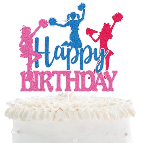 Cheerleader Happy Birthday Cake Topper – Cheerleading-Spiel Mädchen Cheer Dance Party Dekorationen – Gymnastik Geburtstag Party Supplies Cheerleader Happy Birthday Cake Topper – Cheerleading-Spiel Mädchen Cheer Dance Party Dekorationen – Gymnastik Geburtstag Party Supplies von LHCING