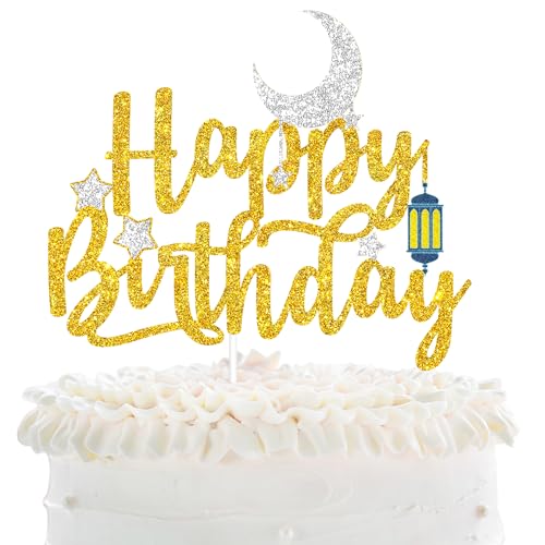 Ramadan Mubarak Cake Topper Happy Birthday Cake Topper - Eid Mubarak Cake Topper von LHCING