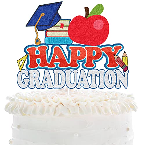 Tortenaufsatz für Kindergarten Grad 2024 – Klasse 2024 I Graduierter Glitzerkuchenaufsatz – Congrats Vorschule PreK School 2024 Grad Party Dekorationen von LHCING