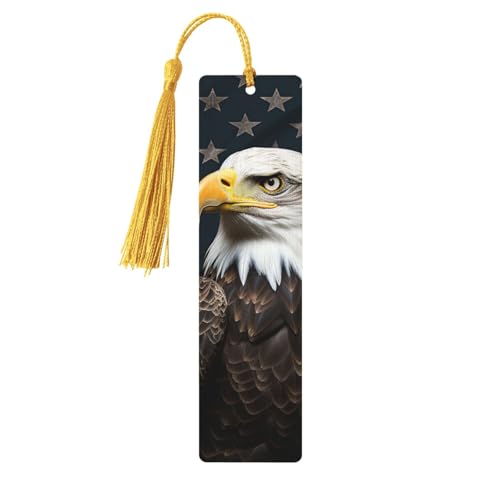 Lesezeichen aus Holz mit Löchern und Quasten, Holzanhänger, amerikanischer Weißkopfseeadler, Holzhandwerk, Lesezeichen, Vintage-Lesezeichen, Ornamente, Holz-Lesezeichen für Damen, Herren Lesezeichen aus Holz mit Löchern und Quasten, Holzanhänger, amerikanischer Weißkopfseeadler, Holzhandwerk, Lesezeichen, Vintage-Lesezeichen, Ornamente, Holz-Lesezeichen für Damen, Herren von LHCVSFGW