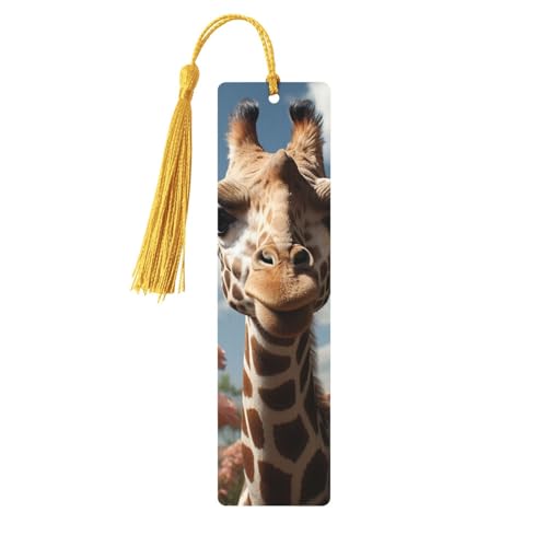 Lesezeichen aus Holz mit Löchern und Quasten, Holzanhänger, schöne Giraffe, Holzhandwerk, Lesezeichen, Vintage-Lesezeichen, Ornamente, Holz-Lesezeichen für Damen, Herren, Buchliebhaber, Geschenke Lesezeichen aus Holz mit Löchern und Quasten, Holzanhänger, schöne Giraffe, Holzhandwerk, Lesezeichen, Vintage-Lesezeichen, Ornamente, Holz-Lesezeichen für Damen, Herren, Buchliebhaber, Geschenke von LHCVSFGW
