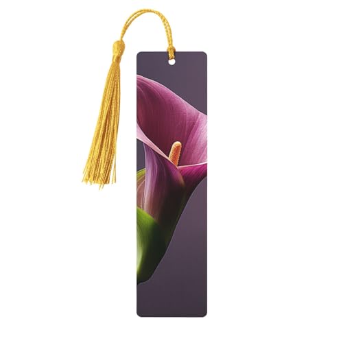 Lesezeichen aus Holz mit Löchern und Quasten, Holzanhänger, violett, Calla-Lilie, Holzhandwerk, Lesezeichen, Vintage-Lesezeichen, Ornamente, Holz-Lesezeichen für Damen, Herren, Buchliebhaber Lesezeichen aus Holz mit Löchern und Quasten, Holzanhänger, violett, Calla-Lilie, Holzhandwerk, Lesezeichen, Vintage-Lesezeichen, Ornamente, Holz-Lesezeichen für Damen, Herren, Buchliebhaber von LHCVSFGW