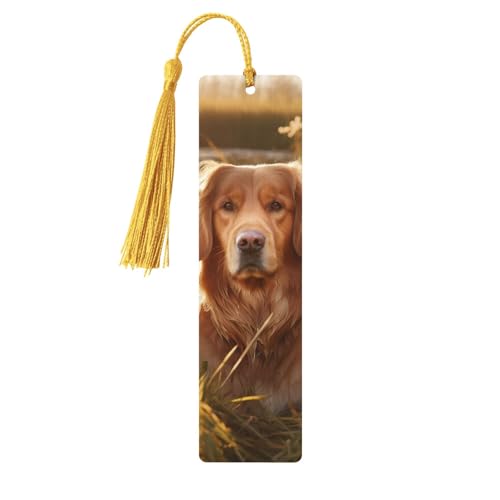 Lesezeichen aus Holz mit Löchern und Quasten, Holzanhänger, zwei Golden Retriever, Holzhandwerk, Lesezeichen, Vintage-Lesezeichen, Ornamente, Holz-Lesezeichen für Damen, Herren, Buchliebhaber Lesezeichen aus Holz mit Löchern und Quasten, Holzanhänger, zwei Golden Retriever, Holzhandwerk, Lesezeichen, Vintage-Lesezeichen, Ornamente, Holz-Lesezeichen für Damen, Herren, Buchliebhaber von LHCVSFGW