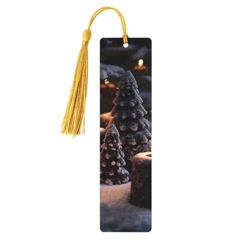Lesezeichen aus Holz mit Löchern und Quasten, Holzanhänger "There is Snow on the Candle", Vintage-Lesezeichen, Ornamente, Holz-Lesezeichen für Damen, Herren, Buchliebhaber, Geschenke, Gold Lesezeichen aus Holz mit Löchern und Quasten, Holzanhänger "There is Snow on the Candle", Vintage-Lesezeichen, Ornamente, Holz-Lesezeichen für Damen, Herren, Buchliebhaber, Geschenke, Gold von LHCVSFGW