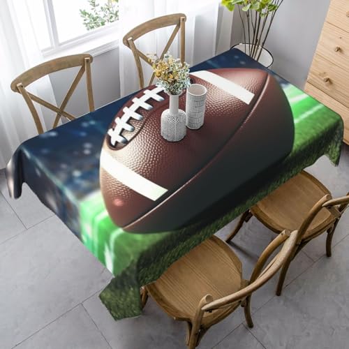 LHDGBNV American Football Tischdecken für rechteckige Tische, flecken- und knitterfrei, waschbar, moderne Küchentischdecke für Küche, Esszimmer, Picknick, Party-Dekoration, 140 x 89 cm LHDGBNV American Football Tischdecken für rechteckige Tische, flecken- und knitterfrei, waschbar, moderne Küchentischdecke für Küche, Esszimmer, Picknick, Party-Dekoration, 140 x 89 cm von LHDGBNV