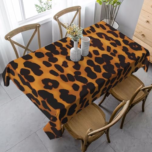 LHDGBNV Coole Geparden-Tischdecken für rechteckige Tische, flecken- und knitterfrei, waschbar, moderne Küchentischdecke für Küche, Esszimmer, Picknick, Party-Dekoration, 140 x 89 cm LHDGBNV Coole Geparden-Tischdecken für rechteckige Tische, flecken- und knitterfrei, waschbar, moderne Küchentischdecke für Küche, Esszimmer, Picknick, Party-Dekoration, 140 x 89 cm von LHDGBNV