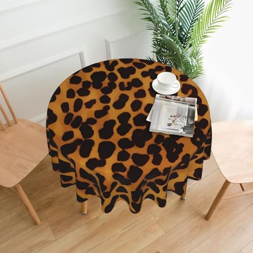 LHDGBNV Coole runde Tischdecke mit Geparden-Leopardenmuster, 152,4 cm, wasserdicht, flecken- und knitterfrei, runde Tischdecke, Bauernhaus-Tischdecke für Picknick, Party, Esszimmer, Zuhause, Innen LHDGBNV Coole runde Tischdecke mit Geparden-Leopardenmuster, 152,4 cm, wasserdicht, flecken- und knitterfrei, runde Tischdecke, Bauernhaus-Tischdecke für Picknick, Party, Esszimmer, Zuhause, Innen von LHDGBNV