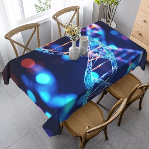 LHDGBNV DNA Genetic Helix Tischdecken für rechteckige Tische, flecken- und knitterfrei, waschbare Tischdecke, moderne Küchentischdecke für Küche, Esszimmer, Picknick, Party-Dekoration, 140 x 89 cm LHDGBNV DNA Genetic Helix Tischdecken für rechteckige Tische, flecken- und knitterfrei, waschbare Tischdecke, moderne Küchentischdecke für Küche, Esszimmer, Picknick, Party-Dekoration, 140 x 89 cm von LHDGBNV
