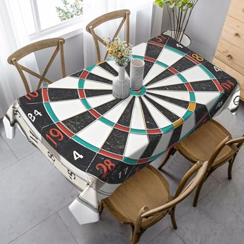 LHDGBNV Dartscheiben-Tischdecken für rechteckige Tische, flecken- und knitterfrei, waschbar, moderne Küchentischdecke für Küche, Esszimmer, Picknick, Party-Dekoration, 140 x 89 cm LHDGBNV Dartscheiben-Tischdecken für rechteckige Tische, flecken- und knitterfrei, waschbar, moderne Küchentischdecke für Küche, Esszimmer, Picknick, Party-Dekoration, 140 x 89 cm von LHDGBNV