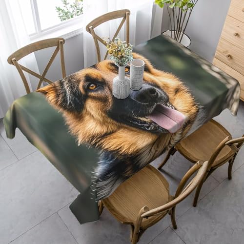 LHDGBNV Deutscher Schäferhund Tischdecken für rechteckige Tische, flecken- und knitterfrei, waschbar, moderne Küchentischdecke für Küche, Esszimmer, Picknick, Party-Dekoration, 140 x 89 cm LHDGBNV Deutscher Schäferhund Tischdecken für rechteckige Tische, flecken- und knitterfrei, waschbar, moderne Küchentischdecke für Küche, Esszimmer, Picknick, Party-Dekoration, 140 x 89 cm von LHDGBNV