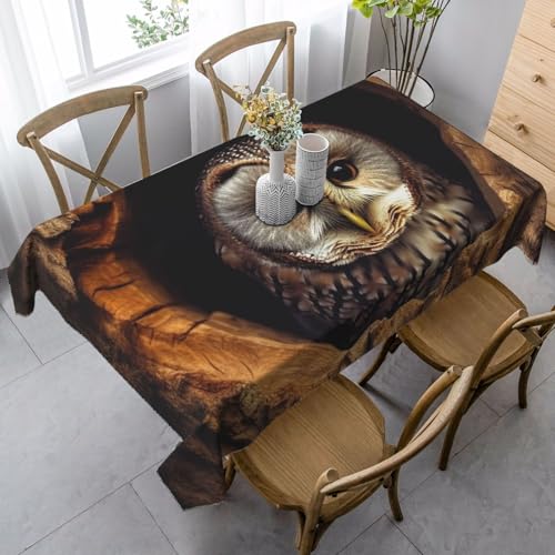 LHDGBNV Eulen-Tischdecken für rechteckige Tische, flecken- und knitterfrei, waschbar, moderne Küchentischdecke für Küche, Esszimmer, Picknick, Party-Dekoration, 140 x 89 cm LHDGBNV Eulen-Tischdecken für rechteckige Tische, flecken- und knitterfrei, waschbar, moderne Küchentischdecke für Küche, Esszimmer, Picknick, Party-Dekoration, 140 x 89 cm von LHDGBNV
