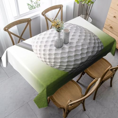 LHDGBNV Golfball-Tischdecken für rechteckige Tische, flecken- und knitterfrei, waschbar, moderne Küchentischdecke für Küche, Esszimmer, Picknick, Party-Dekoration, 140 x 89 cm LHDGBNV Golfball-Tischdecken für rechteckige Tische, flecken- und knitterfrei, waschbar, moderne Küchentischdecke für Küche, Esszimmer, Picknick, Party-Dekoration, 140 x 89 cm von LHDGBNV