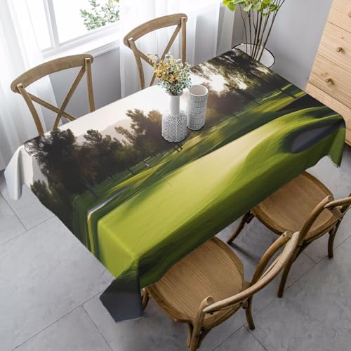 LHDGBNV Golfplatz-Tischdecken für rechteckige Tische, flecken- und knitterfrei, waschbar, moderne Küchentischdecke für Küche, Esszimmer, Picknick, Party-Dekoration, 140 x 89 cm LHDGBNV Golfplatz-Tischdecken für rechteckige Tische, flecken- und knitterfrei, waschbar, moderne Küchentischdecke für Küche, Esszimmer, Picknick, Party-Dekoration, 140 x 89 cm von LHDGBNV