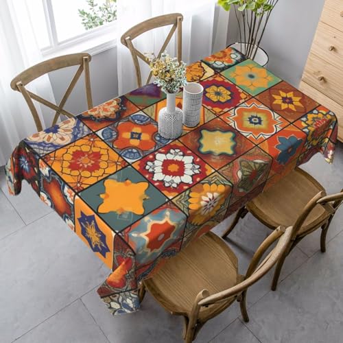 LHDGBNV Marokkanische geometrische Tischdecken für rechteckige Tische, flecken- und knitterfrei, waschbar, moderne Küchentischdecke für Küche, Esszimmer, Picknick, Party, Dekoration, 140 x 89 cm LHDGBNV Marokkanische geometrische Tischdecken für rechteckige Tische, flecken- und knitterfrei, waschbar, moderne Küchentischdecke für Küche, Esszimmer, Picknick, Party, Dekoration, 140 x 89 cm von LHDGBNV