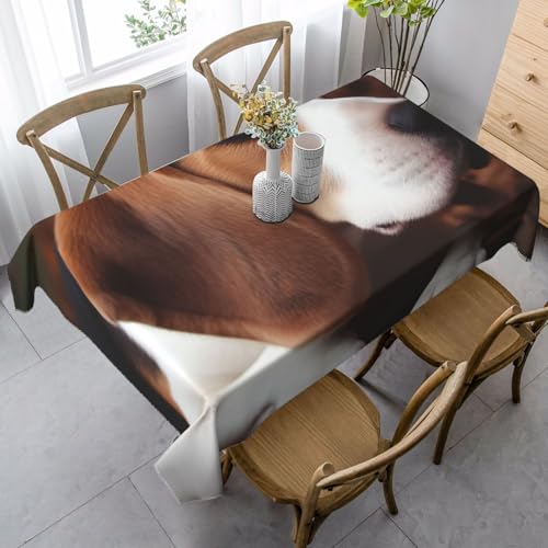 LHDGBNV Niedliche Beagle-Tischdecken für rechteckige Tische, flecken- und knitterfrei, waschbar, moderne Küchentischdecke für Küche, Esszimmer, Picknick, Party-Dekoration, 140 x 89 cm LHDGBNV Niedliche Beagle-Tischdecken für rechteckige Tische, flecken- und knitterfrei, waschbar, moderne Küchentischdecke für Küche, Esszimmer, Picknick, Party-Dekoration, 140 x 89 cm von LHDGBNV