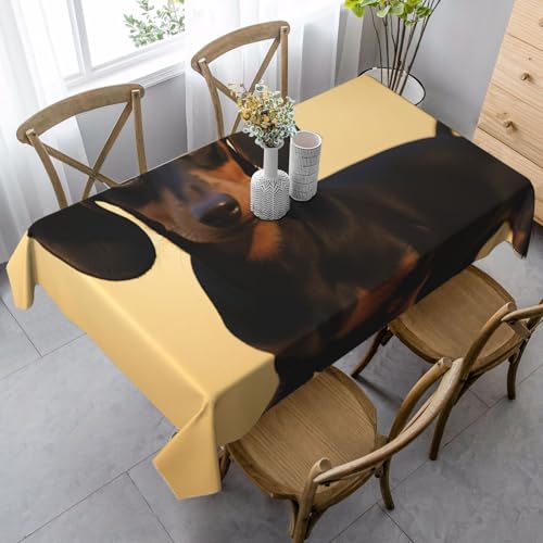 LHDGBNV Niedliche Dackel-Tischdecken für rechteckige Tische, flecken- und knitterfrei, waschbar, moderne Küchentischdecke für Küche, Esszimmer, Picknick, Party-Dekoration, 140 x 89 cm LHDGBNV Niedliche Dackel-Tischdecken für rechteckige Tische, flecken- und knitterfrei, waschbar, moderne Küchentischdecke für Küche, Esszimmer, Picknick, Party-Dekoration, 140 x 89 cm von LHDGBNV