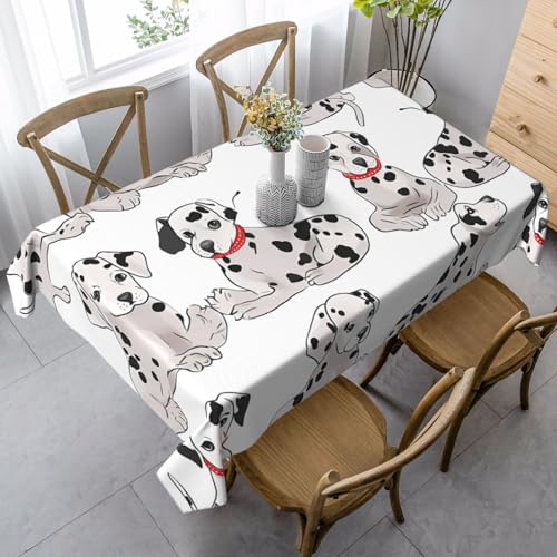 LHDGBNV Niedliche Dalmatiner-Tischdecken für rechteckige Tische, flecken- und knitterfrei, waschbar, moderne Küchentischdecke für Küche, Esszimmer, Picknick, Party-Dekoration, 140 x 89 cm LHDGBNV Niedliche Dalmatiner-Tischdecken für rechteckige Tische, flecken- und knitterfrei, waschbar, moderne Küchentischdecke für Küche, Esszimmer, Picknick, Party-Dekoration, 140 x 89 cm von LHDGBNV