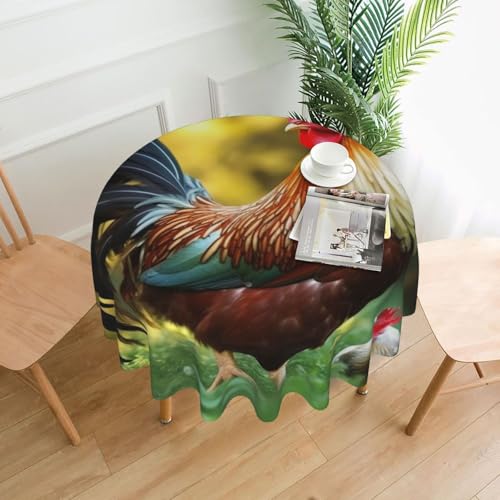 LHDGBNV Niedliche runde Küchentischdecken, 152,4 cm, wasserdicht, flecken- und knitterfrei, runde Tischdecke, Bauernhaus-Tischdecke für Picknick, Party, Esszimmer, Zuhause, Innen- und Außendekoration LHDGBNV Niedliche runde Küchentischdecken, 152,4 cm, wasserdicht, flecken- und knitterfrei, runde Tischdecke, Bauernhaus-Tischdecke für Picknick, Party, Esszimmer, Zuhause, Innen- und Außendekoration von LHDGBNV